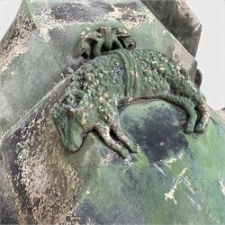 19th century lead drainpipe hopper with Golden Fleece Sheep motif
