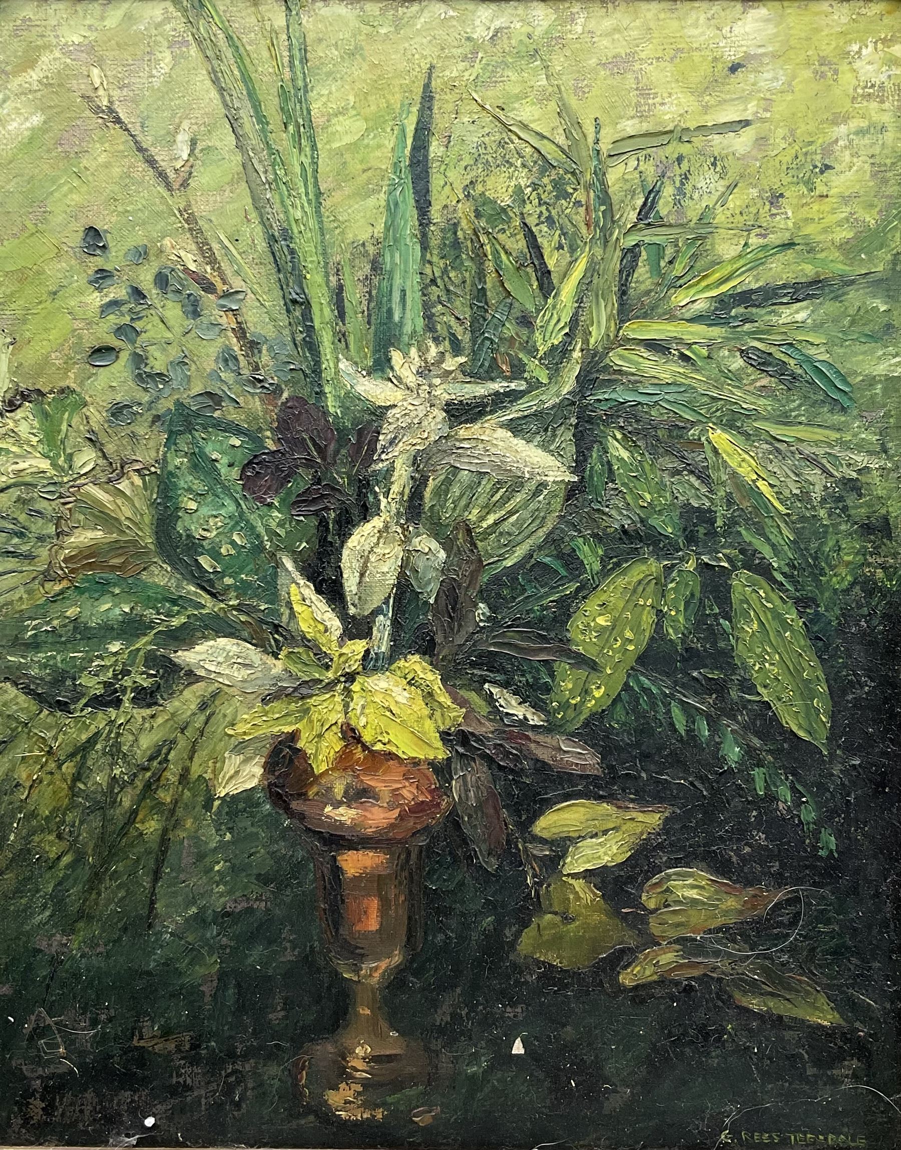Gladys Rees Teesdale (British 1898-1985): Still Life of Wild Flowers, oil on canvas signed 50cm x 39cm