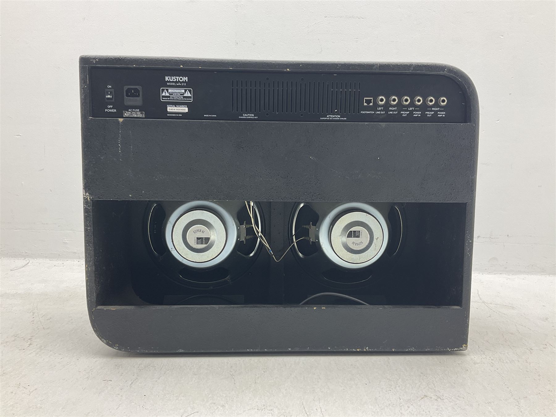Kustom WAV212 Amplifier, serial no.0404000400, L70cm Musical