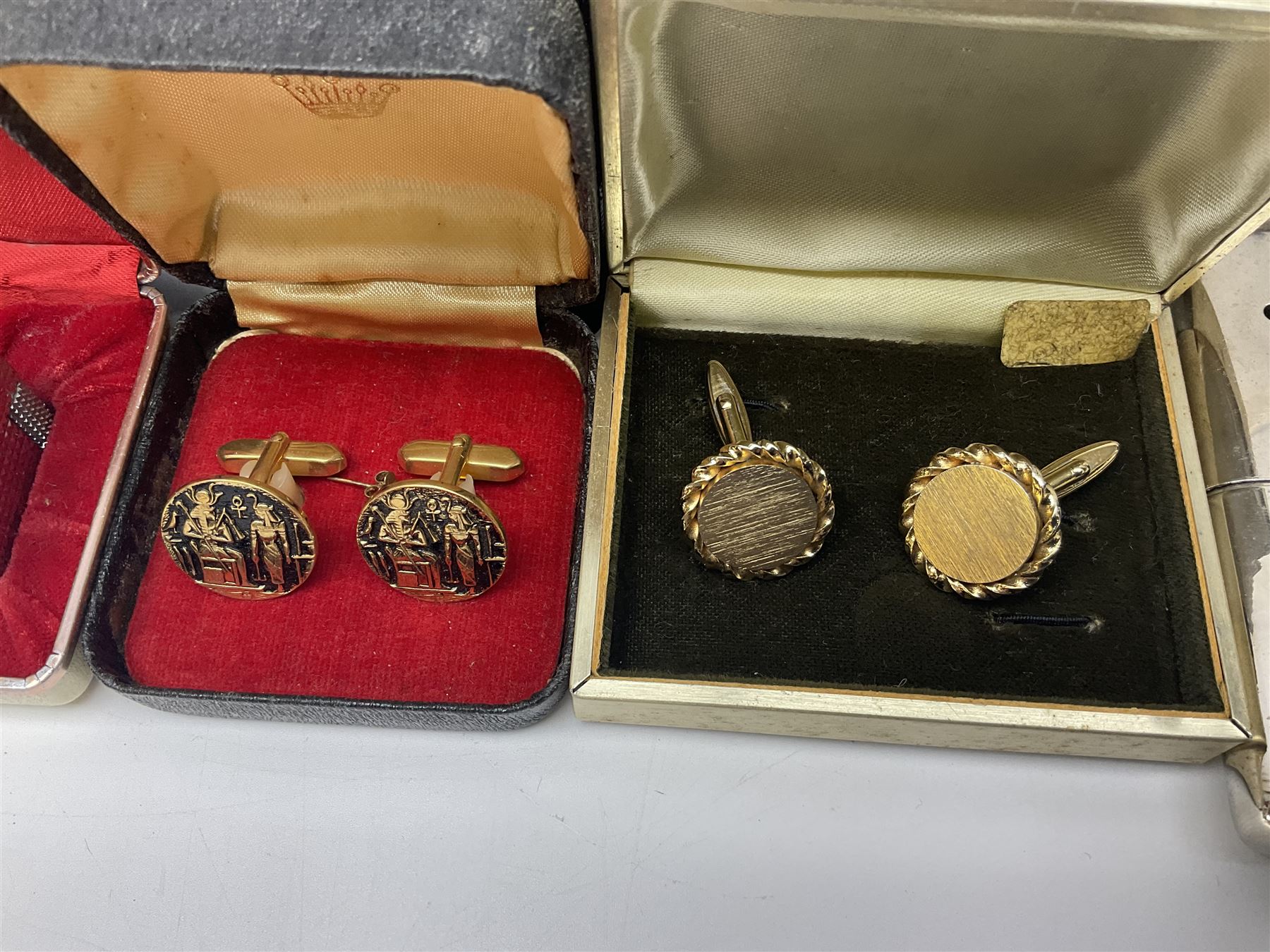 Silver jewellery including St Johns Ambulance medal, tiger's eye necklace, identity bracelet, etc, together with Festival of Britain powder compact, Ippag dice lighter, Win International lighter, Victorian and later costume jewellery and wristwatches