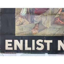 Edith M Kemp-Welch (British 1870-1941): 'Remember Scarborough! Enlist Now', rare original Parliamentary Recruiting Committee poster No. 41, circa 1915, printed by David Allen 149 x 98cm