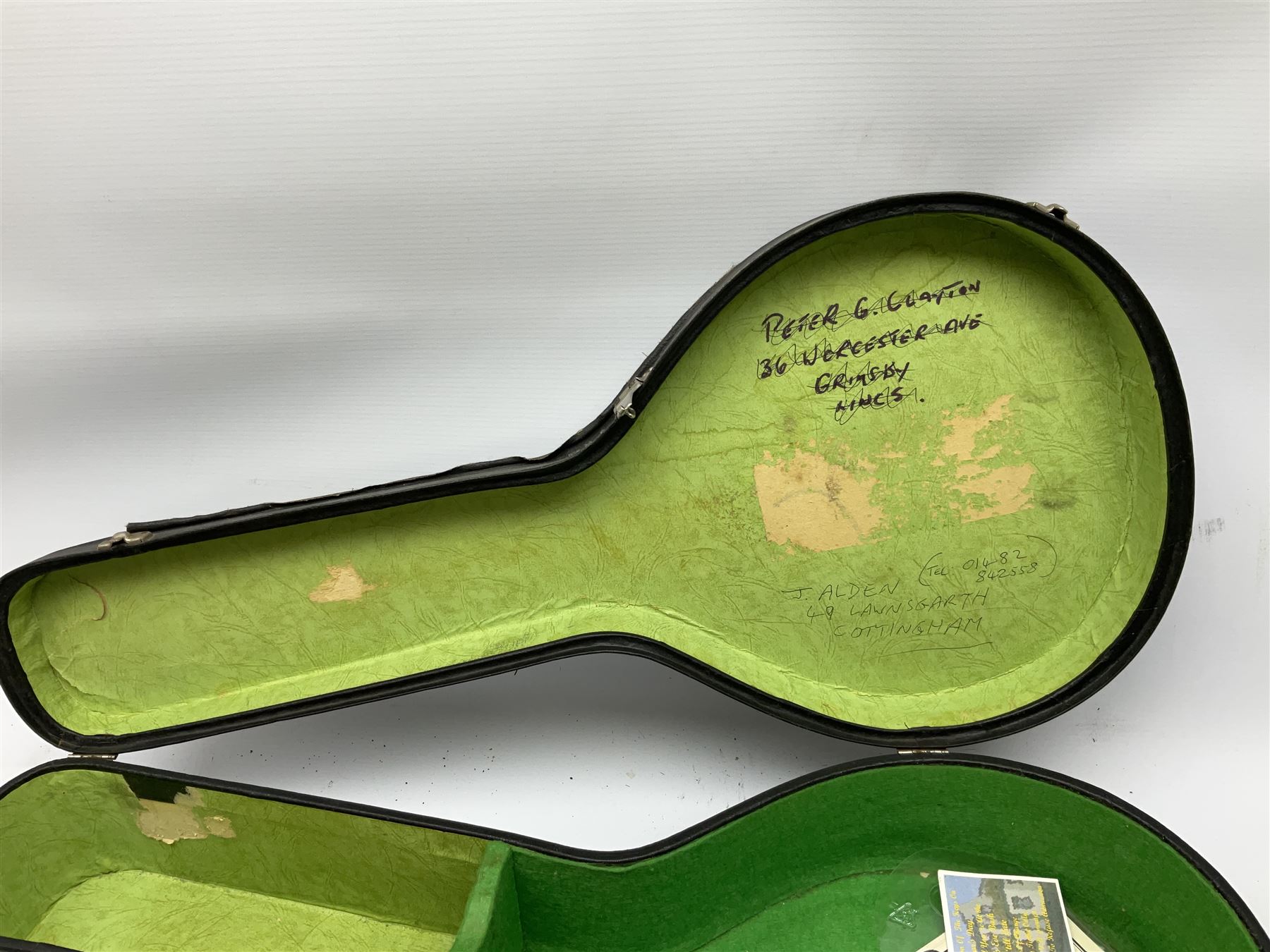 Rosetti Serenader eight-string mandolin with slightly bowed segmented maple back and ribs and ivorine mounts L62cm; in carrying case