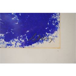 Gillian Ross Kelsey (British 1935-2025): 'Red Pebble', acrylic on paper unsigned 77cm x 116cm