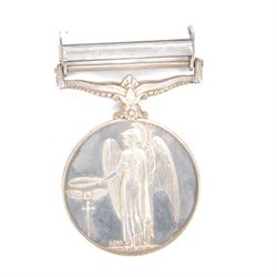 George VI General Service medal, with Palestine 1945-48 clasp, awarded to 14472519 TPR F Johnson 9/L.