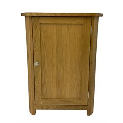 Light oak low corner cupboard