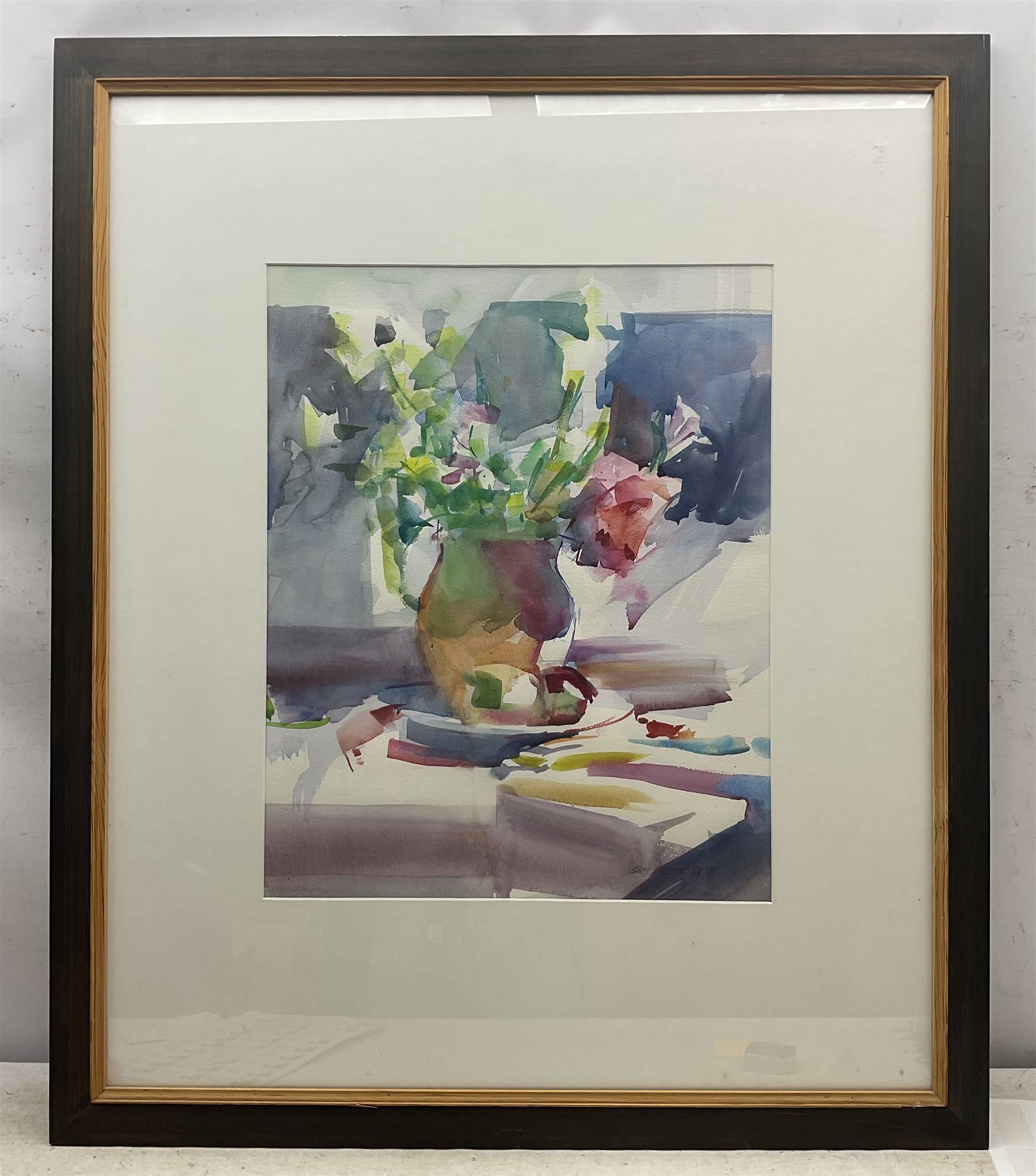 Roy Freer (British 1938-): 'Brown Jug/Wild Bunch', watercolour signed and dated '88, titled verso 57cm x 46cm 