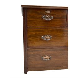 Edwardian mahogany chest, fitted with two short and two long drawers