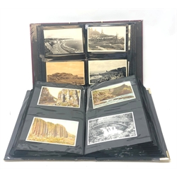  Two modern albums containing a total of approx. four hundred Edwardian and later postcards including British topographical, portraits and groups, greetings etc  