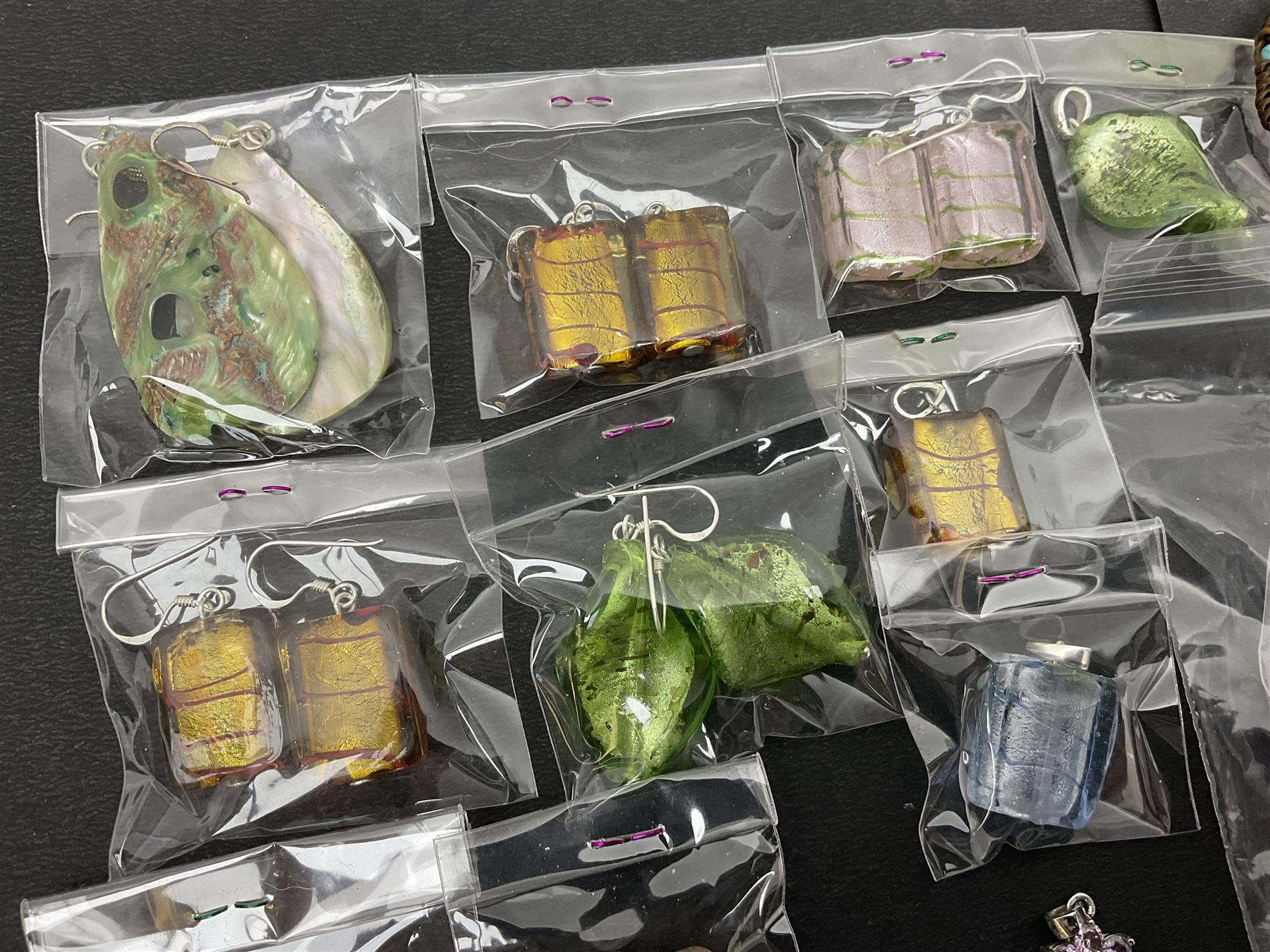 Ola Gorie silver spiral design necklace, hallmarked, together with a collection of beaded silver jewellery 