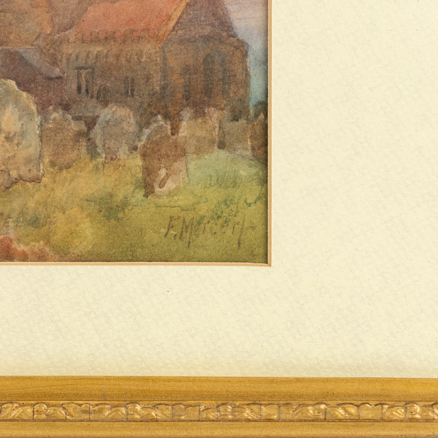 Frederick Mercer (British 1850-1939): Saint Mary's Church - Whitby', watercolour signed 16.5cm x 23cm