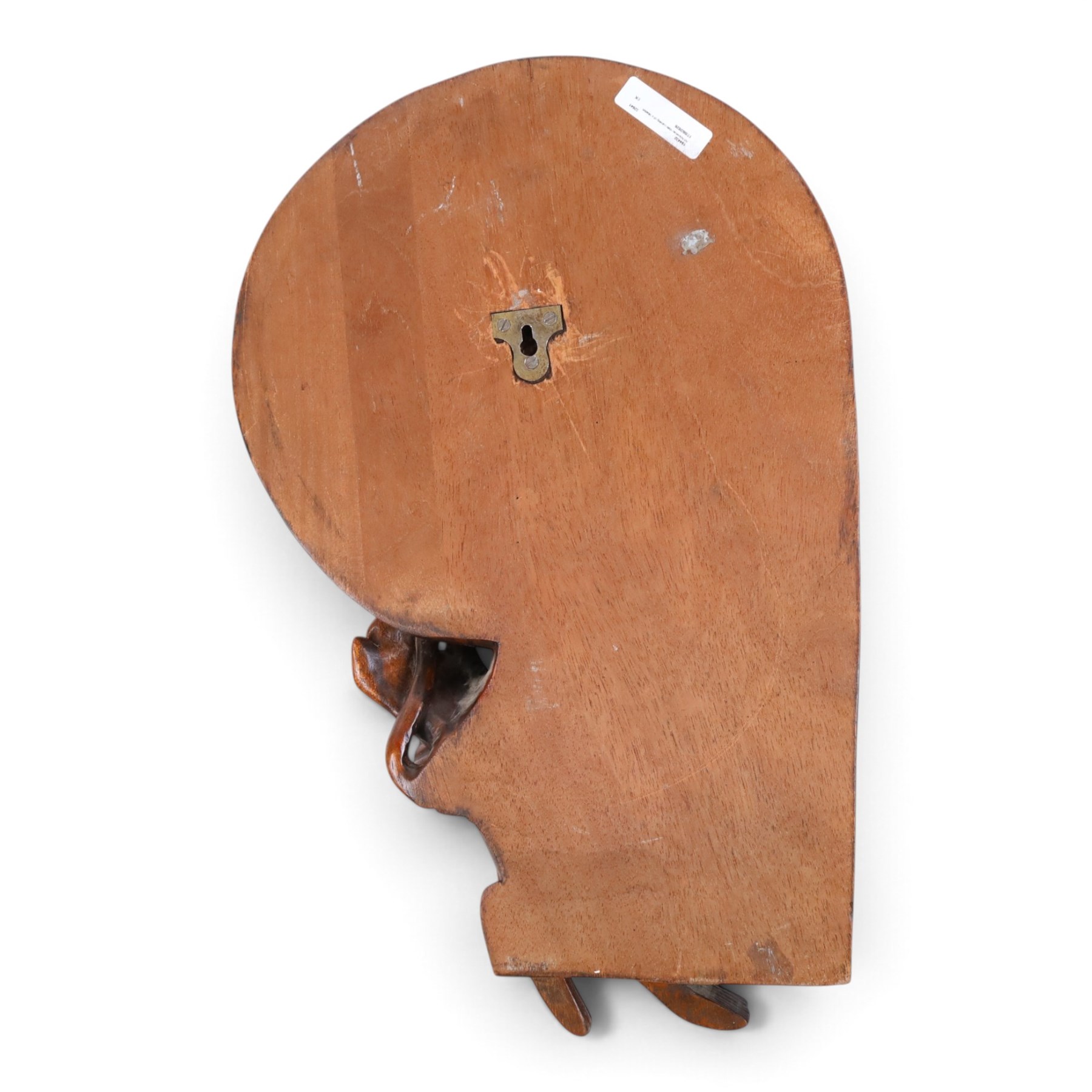 Art Nouveau style wall hanging,  carved as a woman holding a flower, H55cm