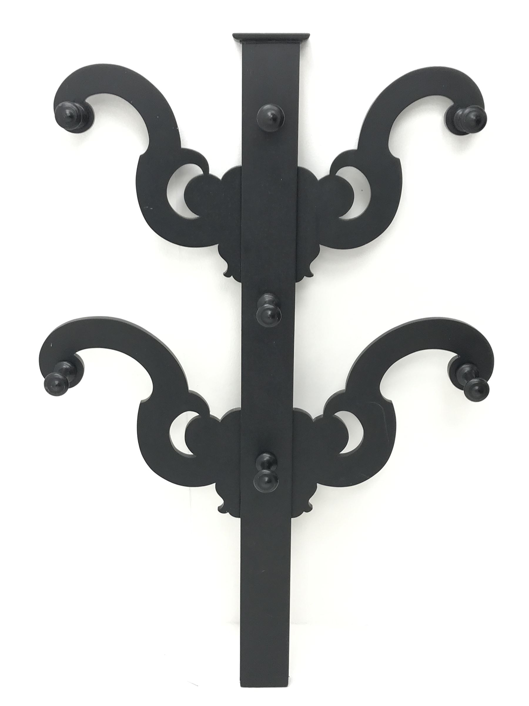 Victorian black painted mahogany coat stand Antique Revival