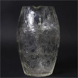 Kolomann Moser (1868-1918) for Loetz, crackle glass jug, circa 1905, H19cm