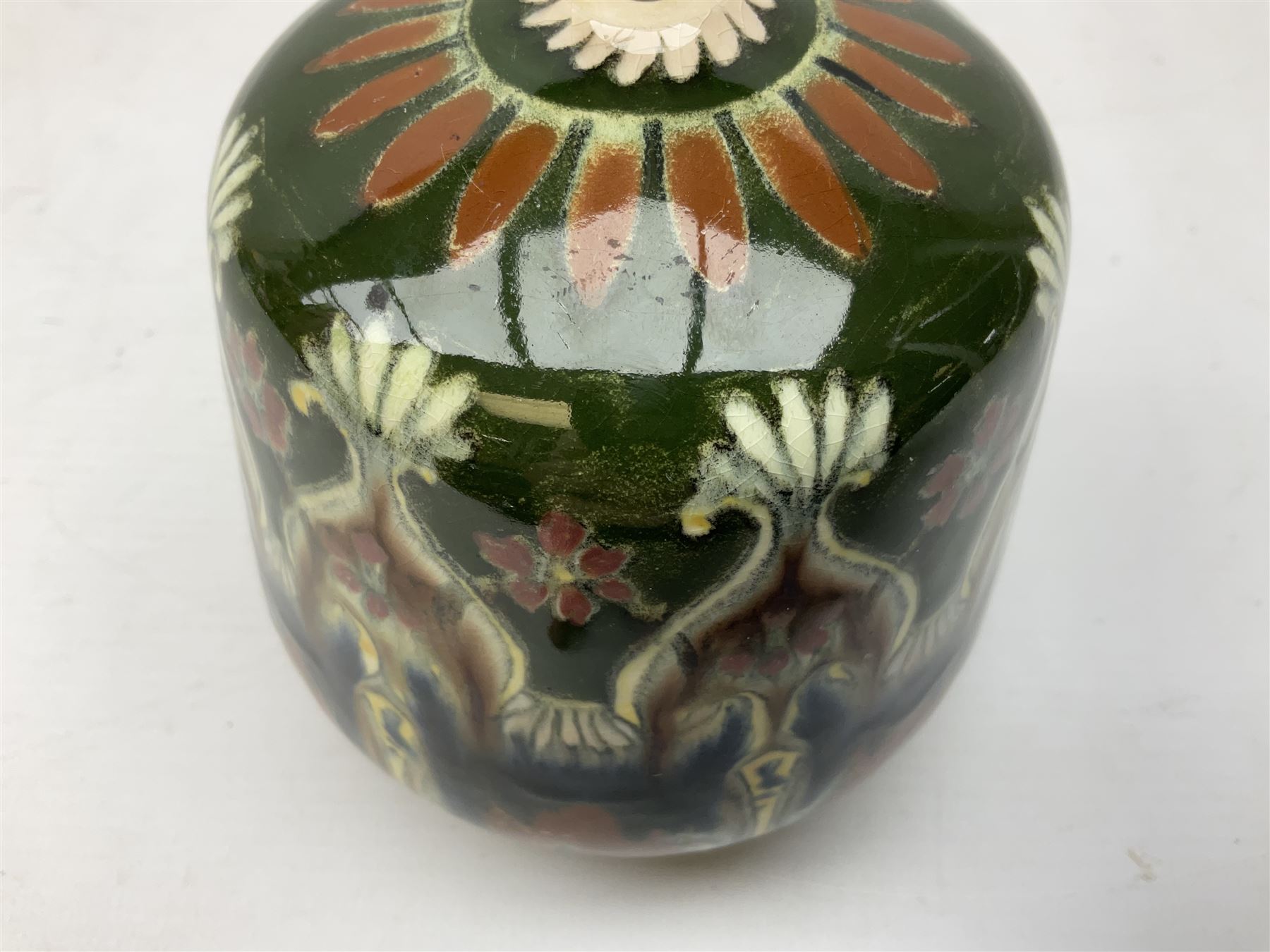 Royal Bonn water dropper, decorated in the Liberty pattern, H10.5cm