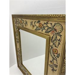 Classical painted and gilt framed wall mirror