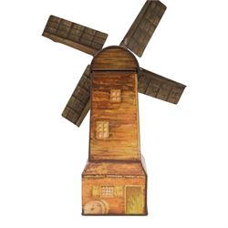 Huntley & Palmers biscuit tin, in the form of  a Windmill, circa 1924, H33cm