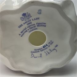 Coalport The Ascot Ladies set of six figures, comprising 1984, 1985, 1986, 1987,1988 and 1989, all with certificates and original boxes