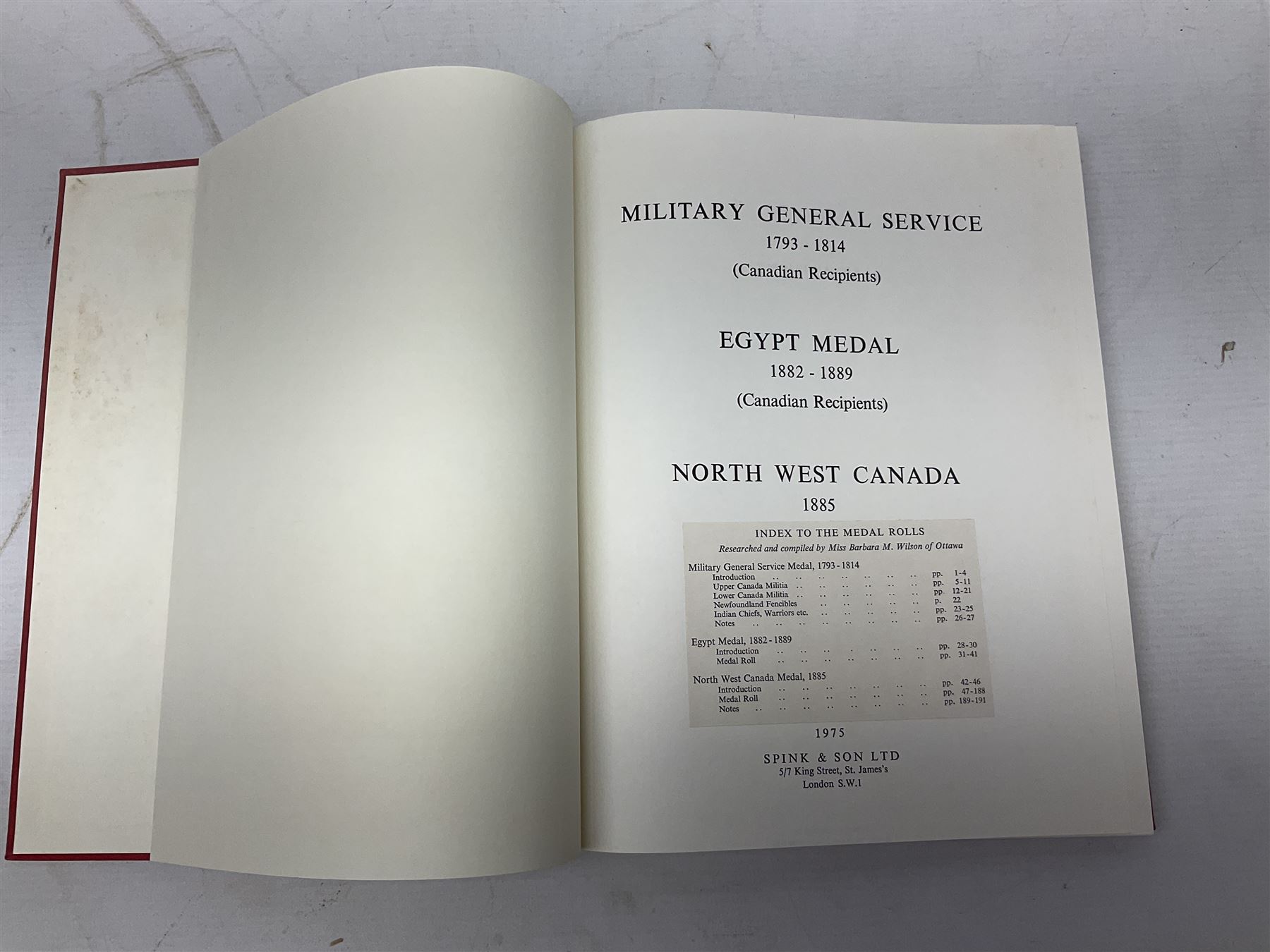 Six medal collectors reference books including Douglas-Morris Kenneth: Naval Medal 1857-1880. 1994 in slip-case; Casualty Roll For The Zulu and Basuto Wars South Africa 1877-79; Abbott P.E.: Recipients of the Distinguished Conduct Medal 1855-1909; Casualty Roll For The Crimea 1854-1855; and two others (6)