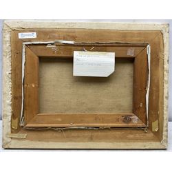 Georges Ascher (Polish 1884-1943): 'Time of Decision', oil on canvas signed 24cm x 36.5cm
Notes: Ascher was a cousin of the painter Roman Kramsztyk. He studied architecture at the Warsaw University of Technology and then continued his studies in Germany. During the war, which set Poland against the Red Army (1919-1921), he joined the Polish army alongside Marshal Piłsudski, and was wounded during the battle of Lwow. After the Polish authorities decorated him, Ascher moved to Lwow and then to Warsaw. He married and became an architect. Moving to Paris in 1925 he devoted himself to art. In 1937, he left his apartment in Paris with his wife and daughter for La Ciotat, where he painted many landscapes. In 1943, Georges and his wife were arrested and sent to the Gurs internment camp. They were deported on convoy number 60 and were died in Auschwitz. Much of Ascher’s work was destroyed in his studio while he was arrested. 
Jewish Artists of the School of Paris 1905-1939 - From 1905 to 1939, Paris attracted artists from all over the globe as the capital of the art world. This period of artistic proliferation became known as the School of Paris, and includes a great diversity of artistic expression. Within the teeming art world centred on Montparnasse, one group set itself apart: Jewish artists from Russia, Poland, and Central Europe. Although their styles were diverse, they shared the common fate of fleeing anti-Semitic persecutions in their home countries. Some became famous in the 1920s, such as Soutine, Lipchitz, and Chagall, while others did not have the time or the luck to gain renown. Nearly half of these artists died in Nazi concentration camps.