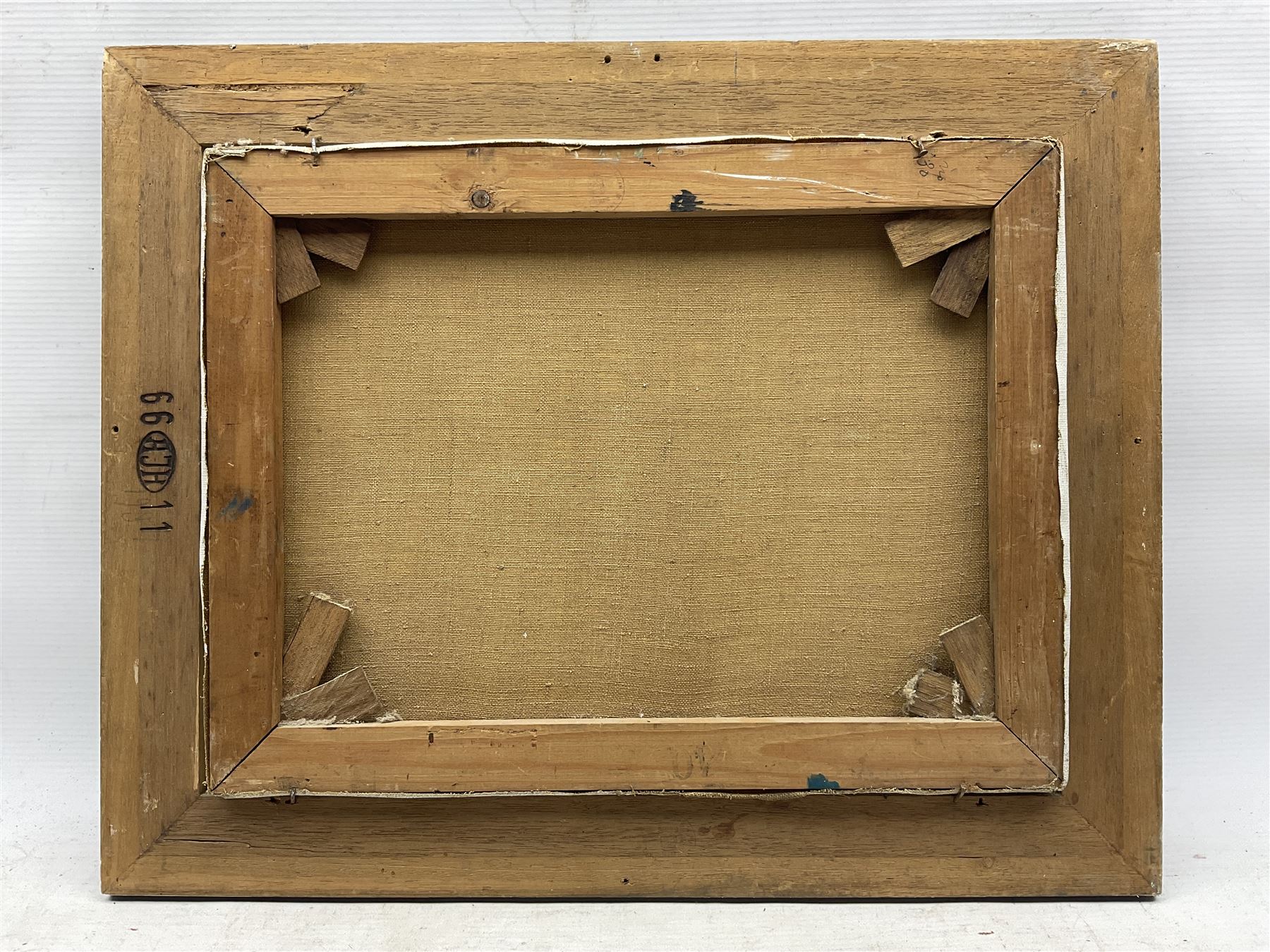 Johannes Wouterus Van Trirum (Dutch 1924-2011): Kittens and a Pesky Walnut, oil on canvas signed 18cm x 38cm 