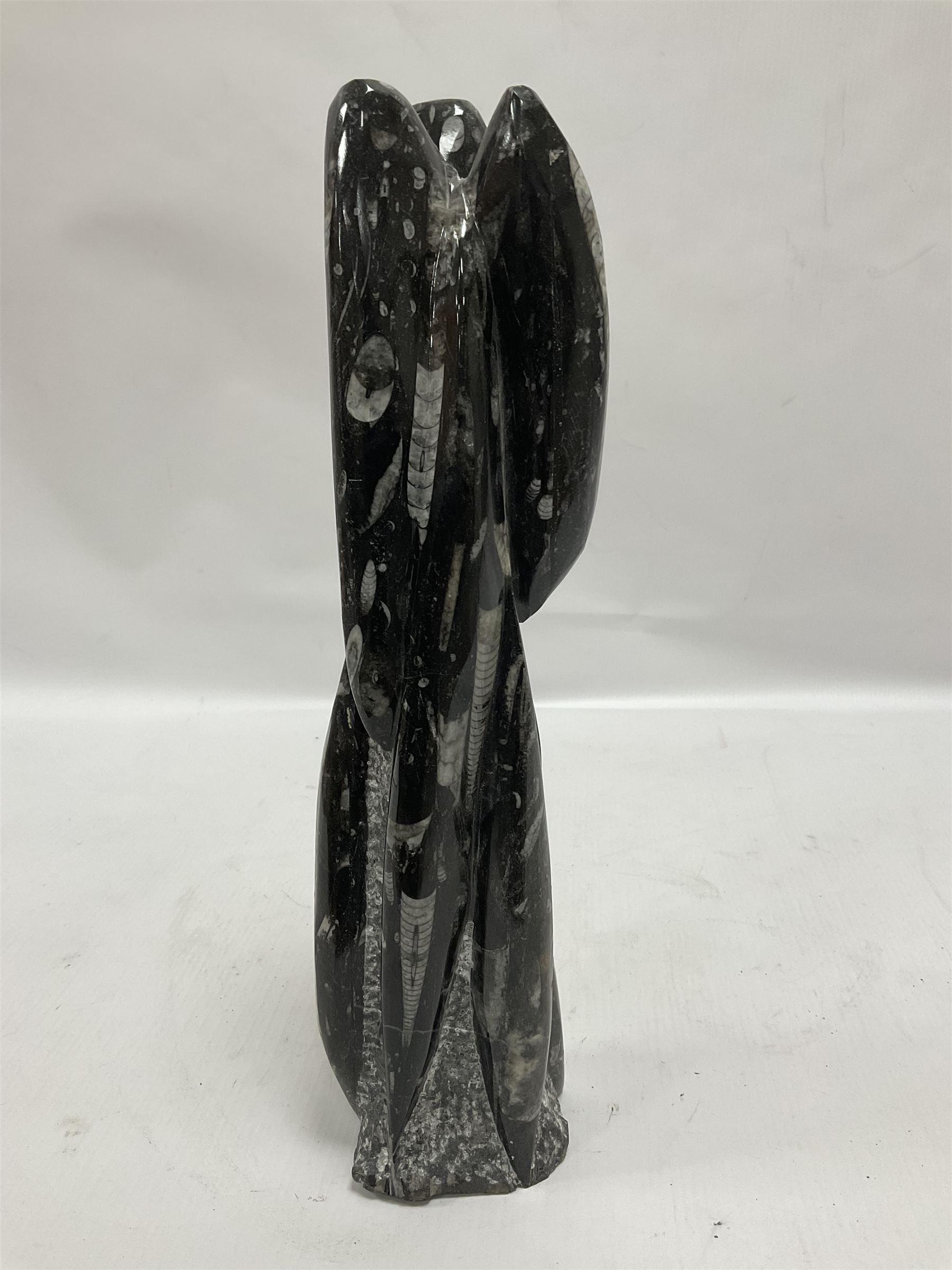Orthoceras fossil tower, age: Devonian period, location: Morocco, H33cm