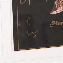 Courteeners 'More. Again. Forever' print, signed by three members of the band in gold marker pen, framed, H40cm