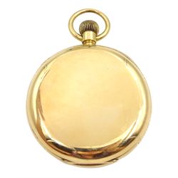 Victorian 18ct gold open face keyless lever chronograph pocket watch by P. Shackleton, Sowerby Bridge, No. 27427, white enamel dial with Roman numerals, case makers mark FK, London 1884