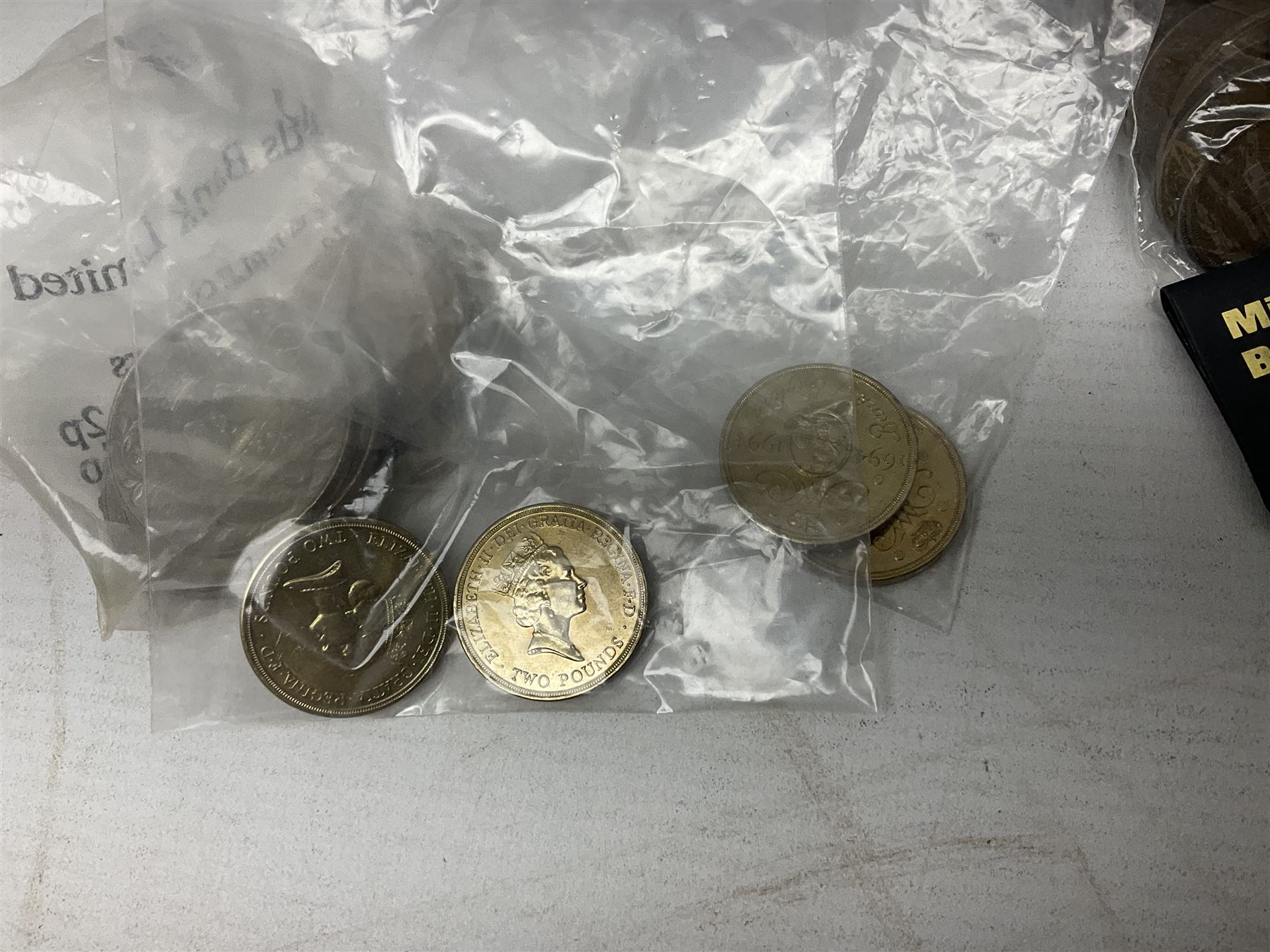 South Africa 1895 2 1/2 shillings, various Queen Elizabeth II five pound and two pound coins, pre euro coinage, pre decimal coinage etc
