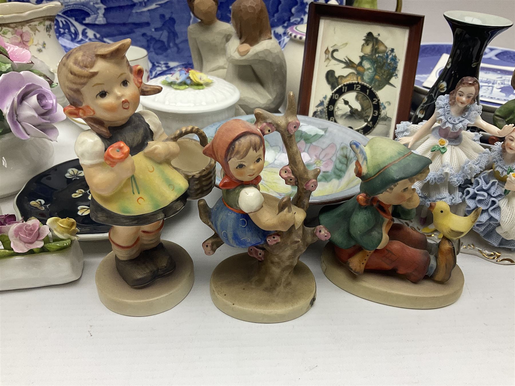 Copeland Spode Italian pattern dish, together with five hummel figures, Royal Worcester trinket dish and other ceramics 
