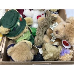 Large quantity of teddy bears together with boxed Corgi Mobilgas Mack LJ 6 tanker and two Corgi Eddie Stobart die cast lorries