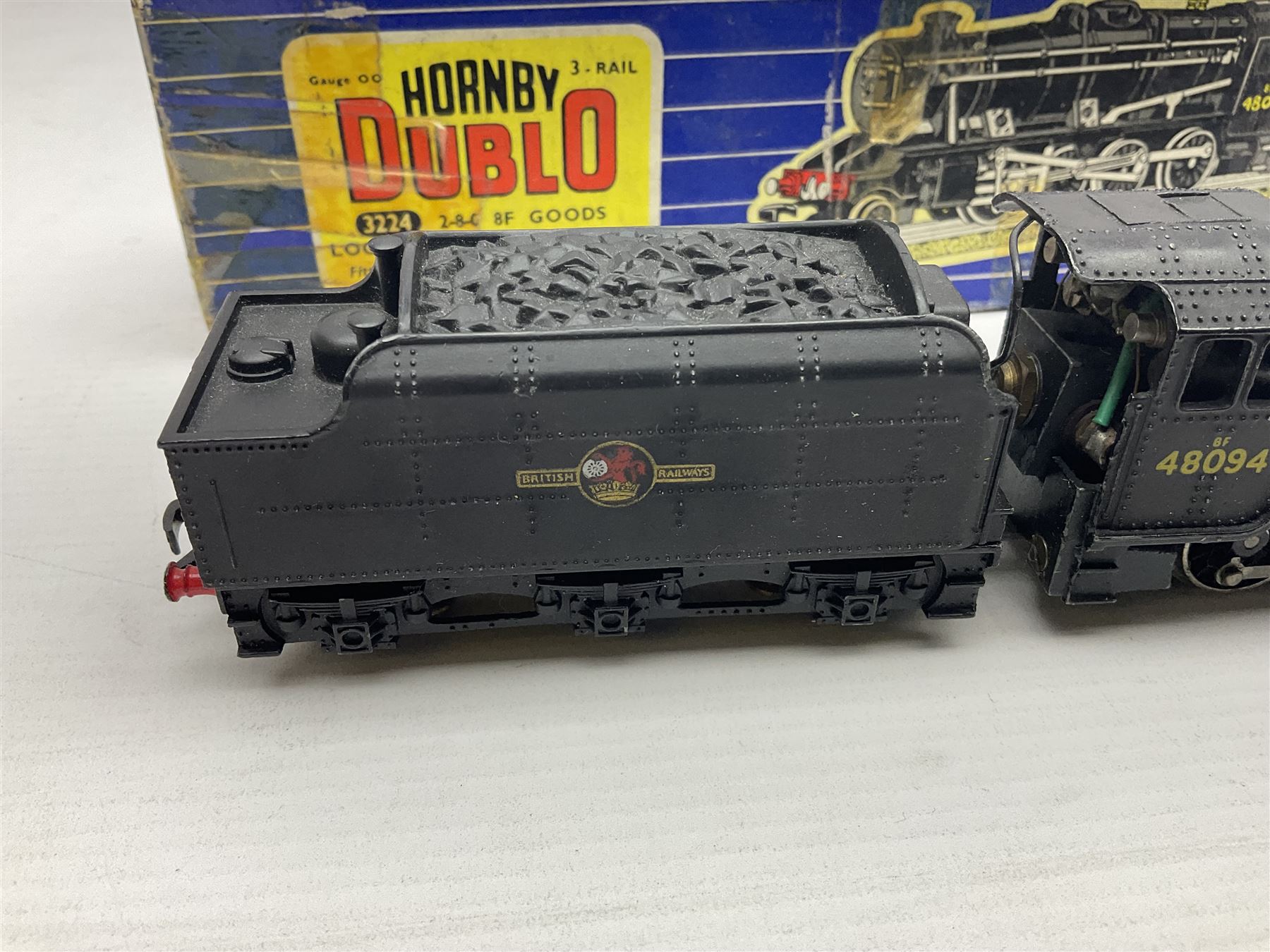 Hornby Dublo - 3-rail Class 8F 2-8-0 locomotive No.48094 in BR black with instructions; in original box