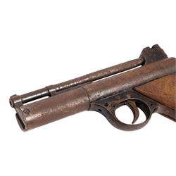 Webley Mark I .177 air pistol, the air chamber marked 'Webley Mark I Made in England, Webley & Scott Ltd Birmingham