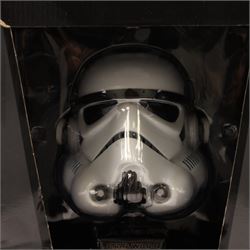 Kotobukiya ARTFX Star Wars Darth Vader EP3 version 1:7 scale pre-painted soft vinyl model kit snap fit model kit, together with two Master Replicas Star Wars scaled replica helmets, Luke Skywalker X-Wing and Stormtrooper, all boxed (3)