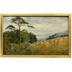 Harry Pennell (British 1879-1934): 'Cornfield near Hastings', oil on canvas signed, titled on the slip, further inscribed verso 60cm x 101cm 