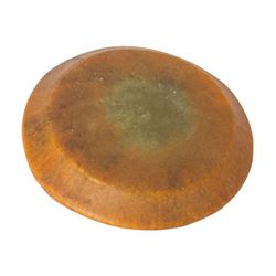 Amalric Walter (1870-1959) and Henri Berge (1868-1936), Nancy, France, circa 1920, pate de verre, Salamander ashtray, bearing moulded mark 'A Walter Nancy' and incised mark 'Berge sc.', D12cm

Note: Almaric Walter, born in Sèvres near Paris, exhibited at the Salon des Artistes Françaises in 1895 and 1903, and in 1908 moved to Nancy where he established his own workshop within the Daum glassworks. There he worked closely with Daum designers, including Henri Bergé. This ashtray is an example of Walter’s pâte-de-verre technique.

Provenance: From the collection of Andrew Chichester Everitt.