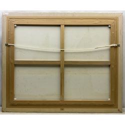 Michael J Whitehand (British 1941-): Racing Yachts off a Castle, oil on canvas signed 79cm x 99cm