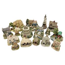 Sixteen Lilliput Lanes, to include The Golden Jubilee, Round Tower - Windsor Castle, Castle of the Golden Chalice, Travellers Rest, with box and deed,  Summer Days, Sunshine Creek, Writing with Lewis Carol, with box and deed,  etc 