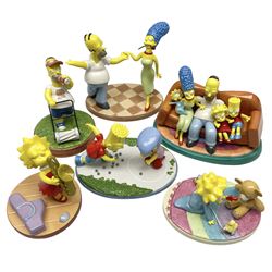 Six Coalport The Simpsons character figures, comprising limited edition 'The Family That Sits Together Fits Together' annual 2005, TS01 Two to Tango, The Gift of Maggie, Will Work For Duff, Yellow Girl Blues and Losing His Marbles, all boxed