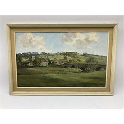 Claude Horsfall (British 1907-2003): 'Kildwick near Keighley', oil on board signed, titled with artist's address verso 36cm x 58cm