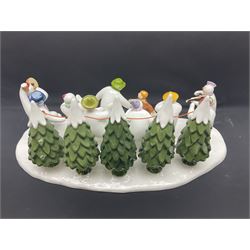 Coalport Characters The Snowman; The Snowman's Party, modeled as the party scene from the snowman, limited edition 316 of 500, with certificate and original box, H16cm L47cm   