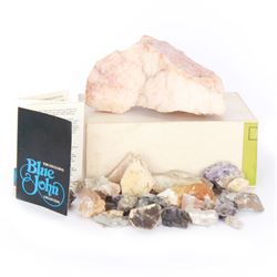 Collection of raw Blue John specimens, t