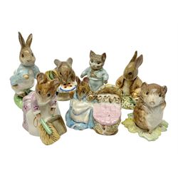  Seven Beswick Beatrix Potter figures, including Hunca Munca, Appley Dapply and Timmy Willie