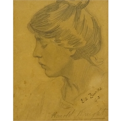  Harold Knight (Staithes Group 1874-1961): 'Ella...', pencil sketch signed in pencil, titled and dated 1913 in pen 16.5cm x 13cm  DDS - Artist's resale rights may apply to this lot    
