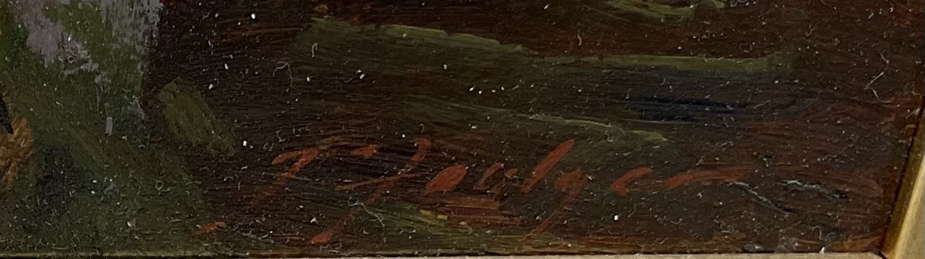 John Foulger (British 1942-2007): 'Willy Lott's Cottage' Flatford Mill, oil on board signed 24cm x 20cm