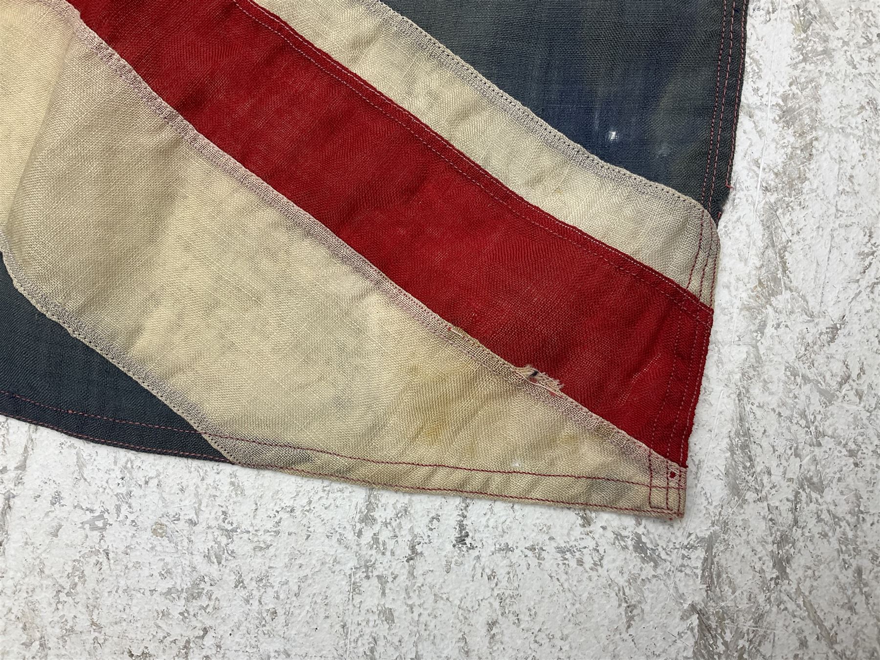Large linen union jack flag, H89cm, W170cm