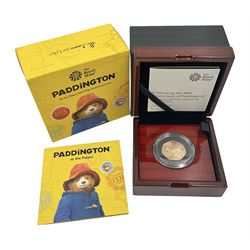 The Royal Mint United Kingdom 2018 'Paddington at the Palace' gold proof fifty pence coin, cased with certificate