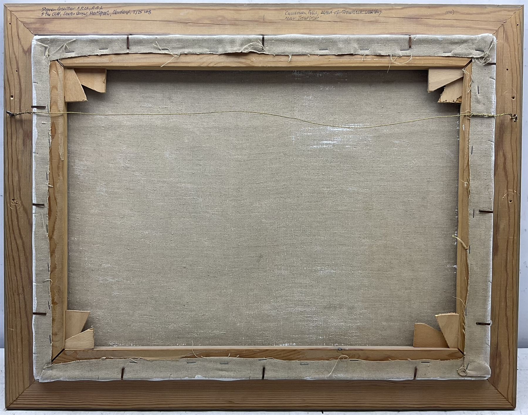 Deryck Stephen Crowther (Northern British 1922-2007): 'Cumbrian Fells - Head of Troutbeck Valley', oil on canvas signed and dated 1981, titled verso with artist's address 45cm x 60cm 
Provenance: from the collection of renowned film director Ridley Scott.