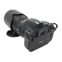 Nikon D5200 DSLR camera body, serial no. 4308825, with a Nikon VR AF-S Nikkor 70-300mm 1:4.5-5.6 G lens serial no. 3005769 and a Nikon AF-S Nikkor18070mm 1:3.5-4.5 G ED lens serial no. 2684452, contained within a Lowepro carry case