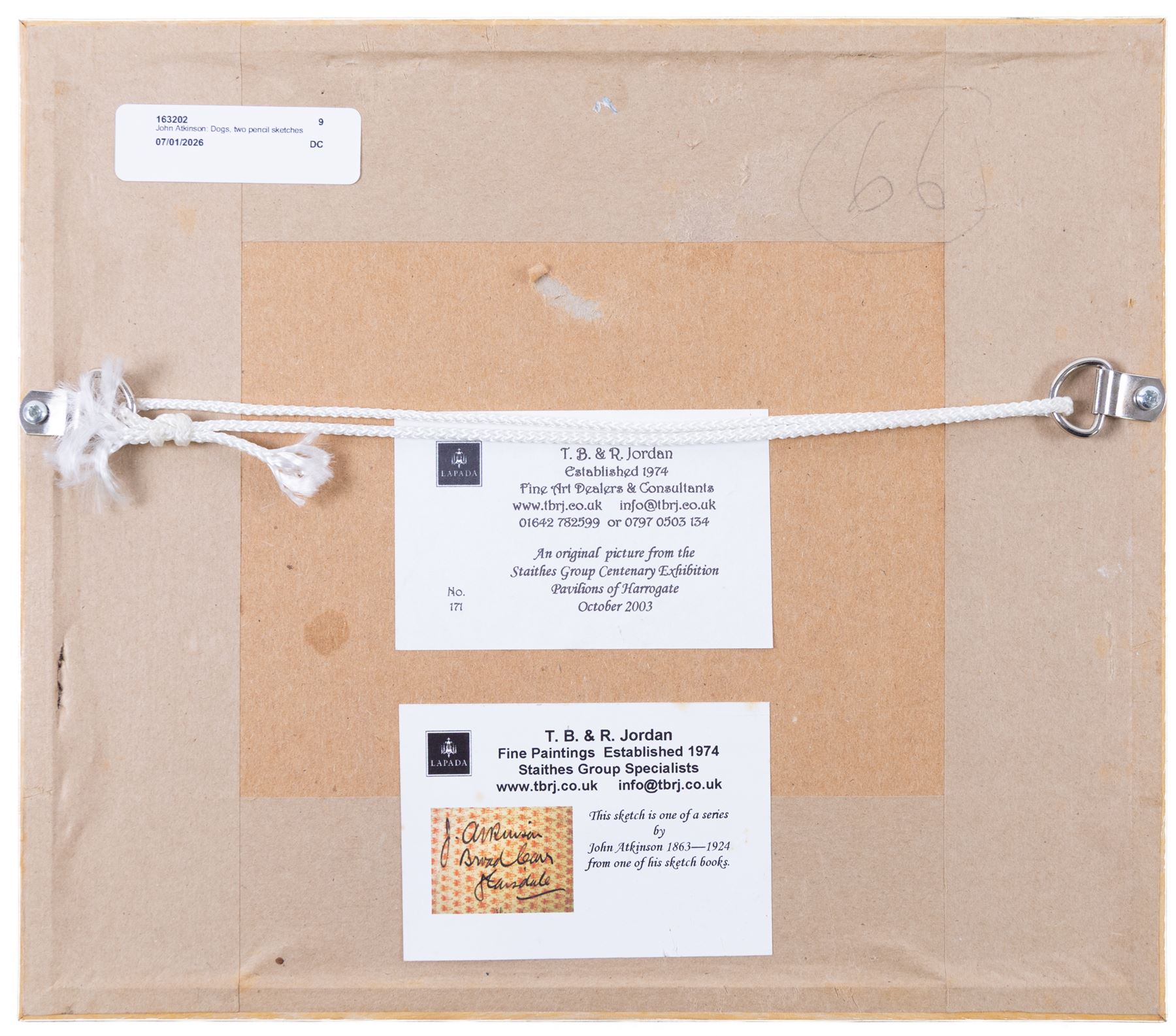 John Atkinson (Staithes Group 1863-1924): Studies of Dogs, two pencil sketches unsigned 7.5cm x 12cm 