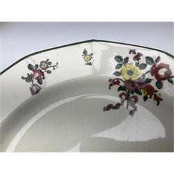 Royal Doulton part dinner service in Old Leeds Sprays pattern,  to include cheese dome, teapot and stand, egg cups etc, together with a selection of floral doilies.  